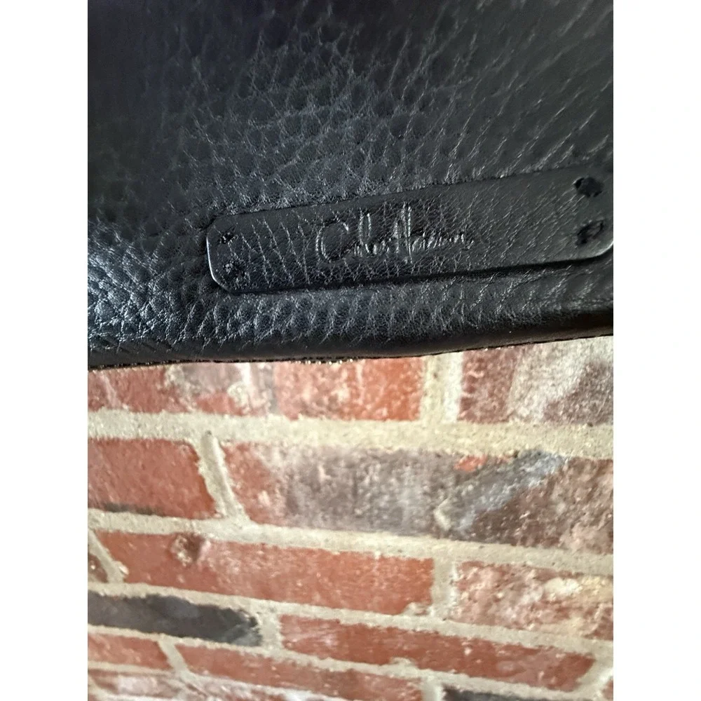 Black Leather Cole Haan Crossbody‎ w/Adj. Strap,